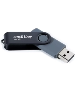 Купить Флешка Smart Buy "Twist" 16GB, USB 2.0 Flash Drive, черный  в E-mobi