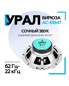 Купить Коаксиальная акустическая система УРАЛ БИРЮЗА АС-Б1647  в E-mobi