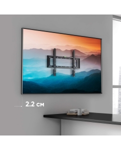 Купить Кронштейн для телевизора настенный 37"-70" FME-64 фиксированный, до 55 кг, чёрный  в E-mobi