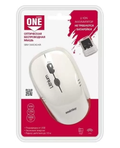 Купить Беспроводная мышь SmartBuy ONE 344CAG White/Gray (SBM-344CAG-WG)  в E-mobi
