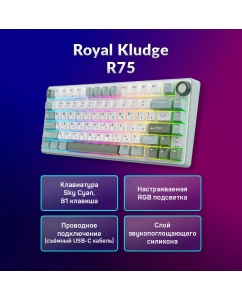 Купить Проводная клавиатура Royal Kludge R75 белый  в E-mobi
