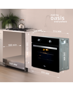 Купить Встраиваемый электрический духовой шкаф making oasis everywhere D-B черный  в E-mobi