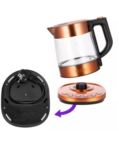 Купить Чайник электрический Kitfort KT-6658 1 л коричневый  в E-mobi