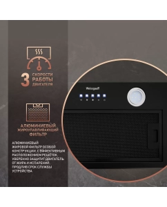 Купить Вытяжка встраиваемая Weissgauff Dabih 60 BL черный  в E-mobi