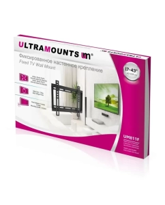 Купить Фиксированный кронштейн для телевизора ULTRAMOUNTS UM811F 17-43 черный  в E-mobi