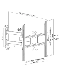 Купить Фиксированный кронштейн для телевизора ULTRAMOUNTS UM872 32-55 черный  в E-mobi