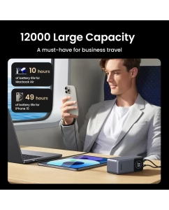 Купить Внешний аккумулятор UGREEN PB724 12000mAh, серый  в E-mobi