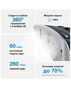 Купить Утюг Braun SI9682DB SI синий, черный  в E-mobi