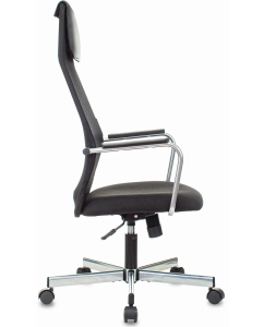 Купить Кресло Бюрократ KB-5M черный TW-01 3C11 сетка/ткань с подголов. крестовина металл хром  в E-mobi