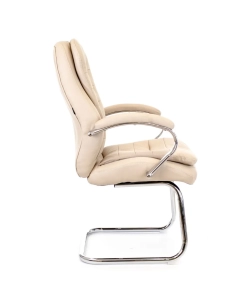 Купить Кресло руководителя Everprof для руководителя Valencia CF, бежевое, экокожа, EP-valencia C  в E-mobi