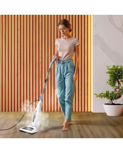 Купить Паровая швабра Kitfort KT-3912 белый; голубой; черный  в E-mobi