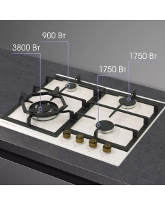 Купить Встраиваемая варочная панель газовая Zigmund &amp; Shtain G 16.6 X бежевый  в E-mobi
