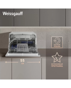 Купить Посудомоечная машина Weissgauff TDW 4017 белый, черный  в E-mobi
