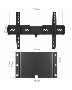 Купить Фиксированный кронштейн для телевизора Kromax Ultra Slim-100 32-90 черный  в E-mobi