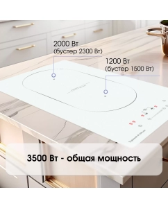Купить Встраиваемая варочная панель индукционная Zigmund &amp; Shtain CI 35.3 W белый  в E-mobi