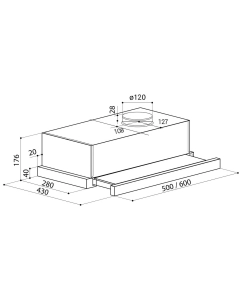 Купить Вытяжка встраиваемая LEX Hubble G 600 черный  в E-mobi