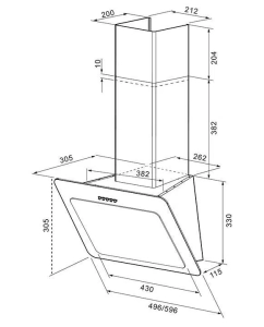 Купить Вытяжка настенная Krona Liva 500 PB черный  в E-mobi