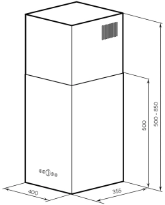 Купить Вытяжка подвесная LEX Mono 400 черная  в E-mobi