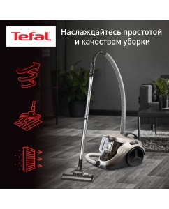 Купить Пылесос Tefal Compact Power Cyclonic TW3786RA с контейнером для пыли, серый в E-mobi