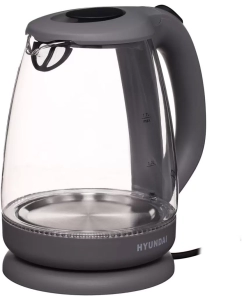 Купить Чайник электрический HYUNDAI HYK-G1003 1.7 л серый, прозрачный  в E-mobi