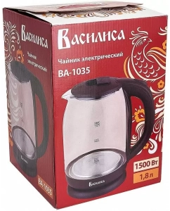 Купить Чайник электрический Василиса ВА-1035 1.8 л прозрачный, коричневый  в E-mobi