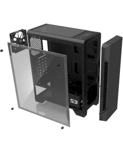 Купить Корпус компьютерный Zalman S3 TG черный  в E-mobi