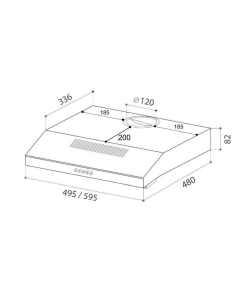Купить Вытяжка подвесная LEX S 500 серебристый  в E-mobi