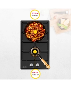 Купить Встраиваемая варочная панель газовая Simfer H30V20B420 черный  в E-mobi