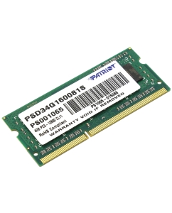 Купить Оперативная память Patriot 4Gb DDR-III 1600MHz SO-DIMM (PSD34G160081S)  в E-mobi