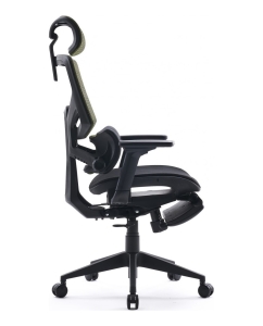 Купить Кресло Cactus CS-CHR-MC01-LGNBK, на колесиках, сетка/ткань, черный/салатовый  в E-mobi