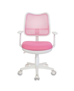 Купить Детское компьютерное кресло Бюрократ CH-W797 розовый спинка сетка пластик белый CH-W797/PK  в E-mobi