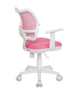 Купить Детское компьютерное кресло Бюрократ CH-W797 розовый спинка сетка пластик белый CH-W797/PK  в E-mobi