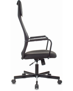Купить Кресло Бюрократ KB-5M черный TW-01 3C11 сетка/ткань с подголов. крестовина металл черный  в E-mobi