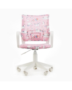 Купить Кресло детское компьютерное Бюрократ BUROKIDS 1 W розовый единороги  в E-mobi