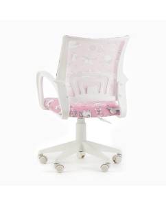 Купить Кресло детское компьютерное Бюрократ BUROKIDS 1 W розовый единороги  в E-mobi