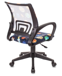 Купить Кресло детское компьютерное Бюрократ BUROKIDS 1 черный космонавт  в E-mobi
