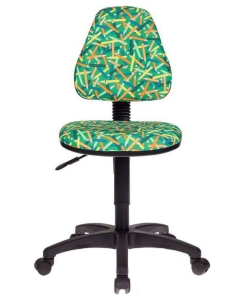 Купить Кресло детское компьютерное Бюрократ KD-4/PENCIL-GN Зеленый карандаши  в E-mobi