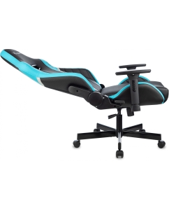 Купить Кресло игровое Бюрократ Knight Thunder 5X черный/голубой, экокожа  в E-mobi
