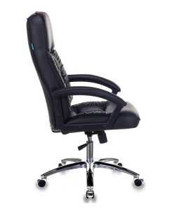 Купить Кресло руководителя Бюрократ T-9908AXSN-AB, черный/хром  в E-mobi