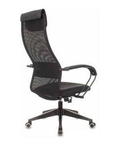 Купить Кресло Бюрократ CH-607 (сетка/ткань с подголов. крестовина пластик ) Черный  в E-mobi