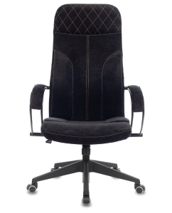 Купить Кресло руководителя Бюрократ CH-608Fabric черный Light-20 крестовина пластик  в E-mobi