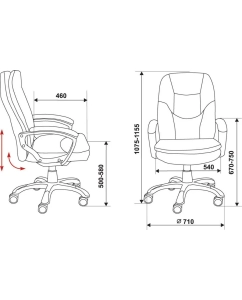 Купить Кресло руководителя Бюрократ CH-868N Leather Venge Black  в E-mobi