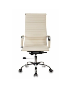 Купить Бюрократ Кресло руководителя Бюрократ CH-883 слоновая кость эко.кожа крестовина металл хро  в E-mobi