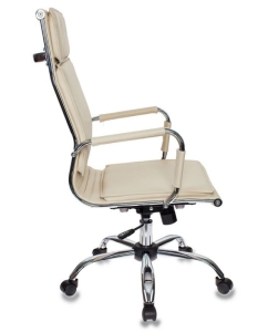 Купить Кресло руководителя Бюрократ CH-993/IVORY, слоновая кость/хром  в E-mobi
