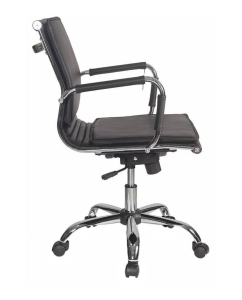 Купить Кресло руководителя Бюрократ CH-993-LOW/BLACK, черный/хром  в E-mobi