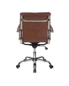 Купить Кресло руководителя Бюрократ CH-993-LOW/BROWN, коричневый/хром  в E-mobi