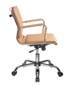 Купить Кресло руководителя Бюрократ CH-993-LOW/CAMEL, светло-коричневый/хром  в E-mobi