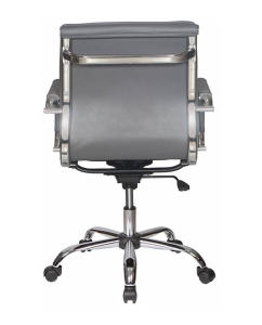 Купить Кресло руководителя Бюрократ CH-993-LOW/GREY, серый/хром  в E-mobi