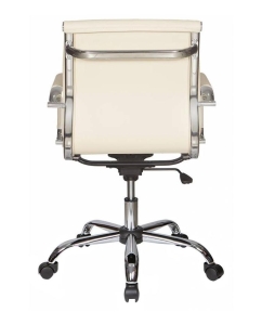 Купить Кресло руководителя Бюрократ CH-993-LOW/IVORY, слоновая кость/хром  в E-mobi