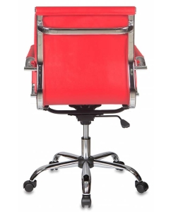 Купить Кресло руководителя Бюрократ CH-993-LOW/RED, красный/хром  в E-mobi